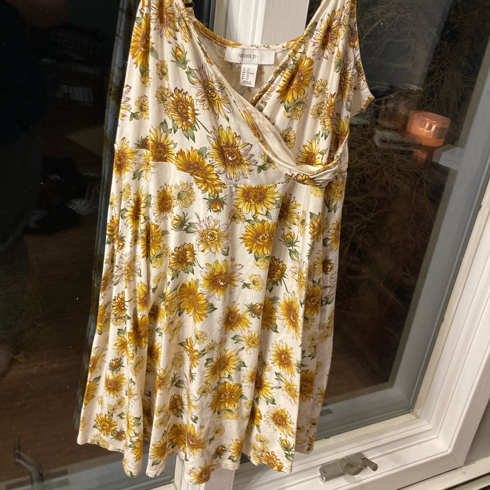 Floral faux wrap dress